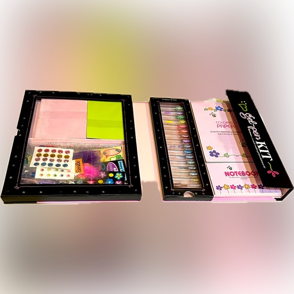 VTG Y2K NEW KITS FOR KIDS GEL PEN CRAFT CREATIVE STATIONERY STICKERS KIT ART DIY - Picture 3 of 7